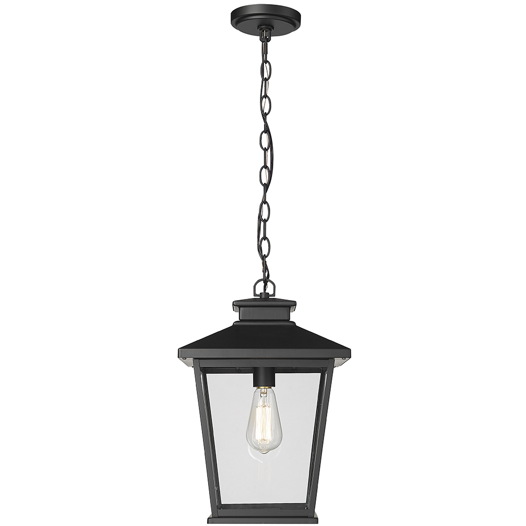 Bellmon 1 Light 11.1 inch Powder Coated Black Outdoor Hanging Lantern